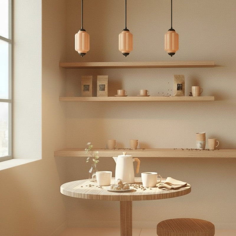 Eloise Vintage Glass Pendant Lamp - Slim Shade Lighting for Kitchen