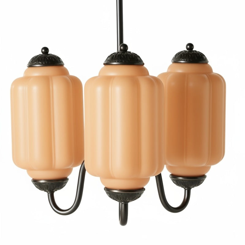 Eloise Vintage Chandelier - Milk Glass 3-Head Lamp for Bedroom
