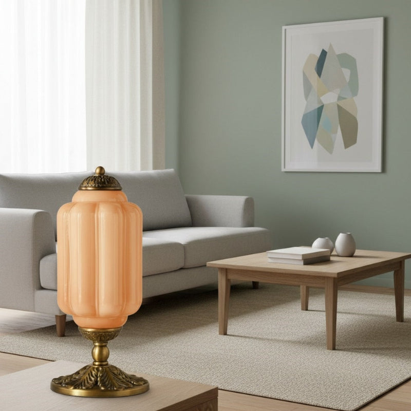 Vintage Milk Glass Eloise Table Lamp