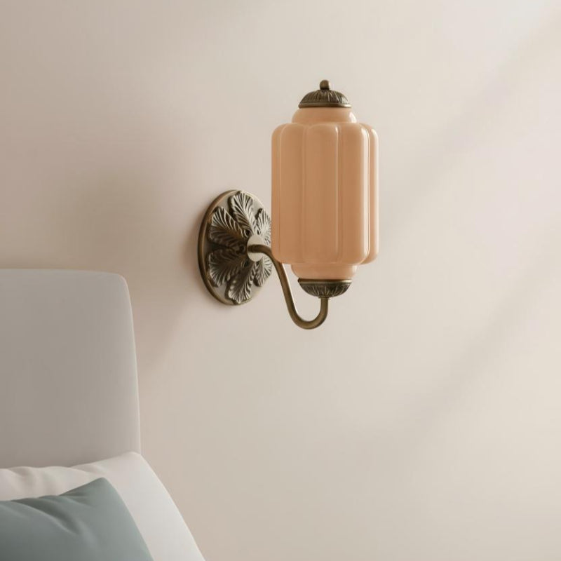 Milk Glass Vintage Eloise Bedside Wall Sconce