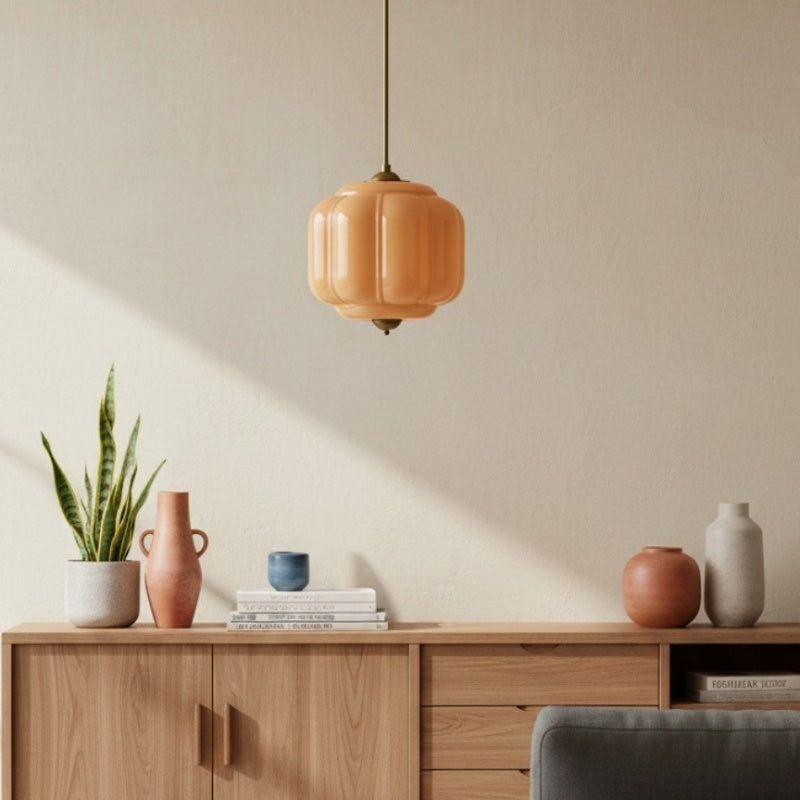 Eloise Vintage Pendant Light - Milk Glass Shade Light for Dining Room