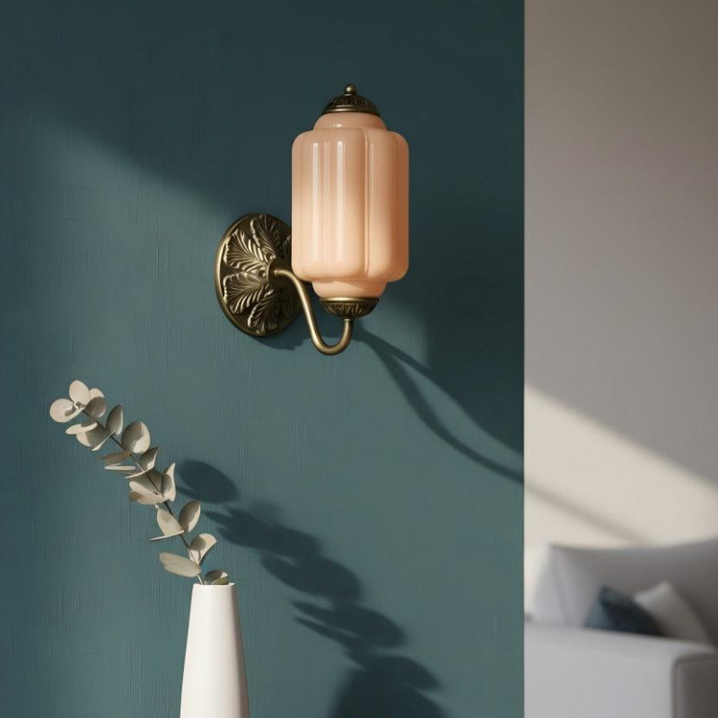 Milk Glass Vintage Eloise Bedside Wall Sconce