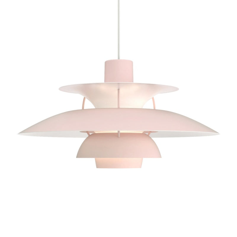 Dänische Pendelleuchte aus Metall – Klassische mehrschichtige Lampenschirmlampe fürs Schlafzimmer