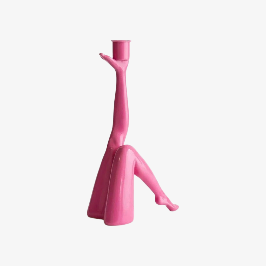 Kickra Leg-Inspired Candle Holder - Sculptural Resin Holder for Dining Room U22
