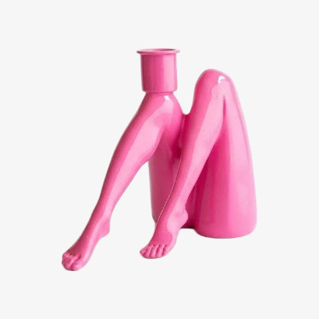 Kickra Leg-Inspired Candle Holder - Sculptural Resin Holder for Dining Room U22