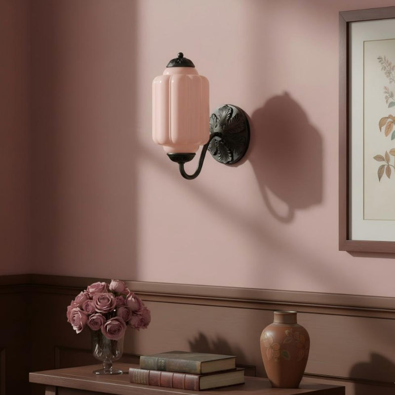 Milk Glass Vintage Eloise Bedside Wall Sconce
