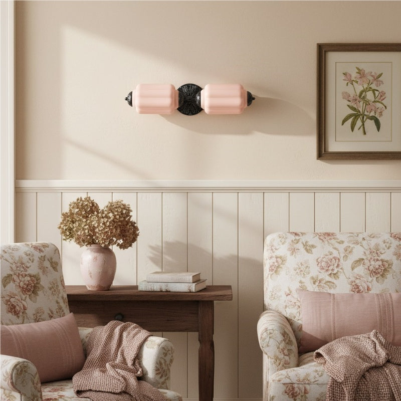 Eloise Laternen-Wandleuchte – Vintage-Glasschirm für Flurbeleuchtung