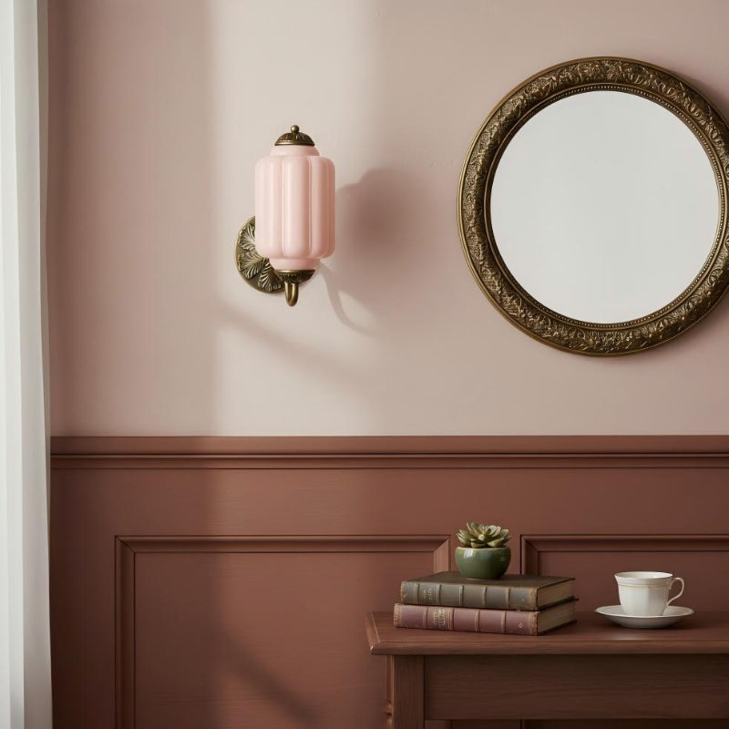 Milk Glass Vintage Eloise Bedside Wall Sconce