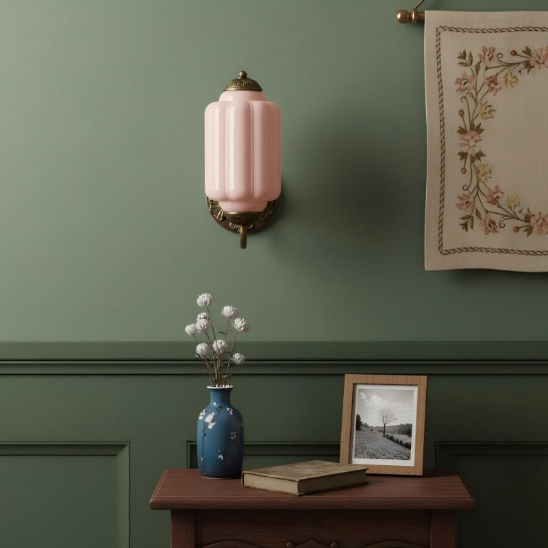 Milk Glass Vintage Eloise Bedside Wall Sconce