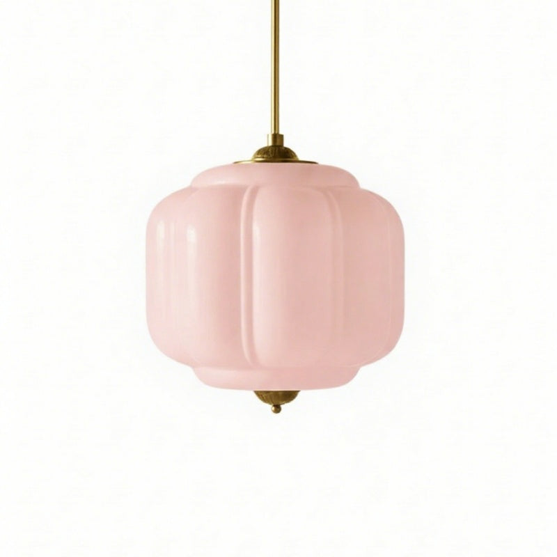 Eloise Vintage Pendant Light - Milk Glass Shade Light for Dining Room