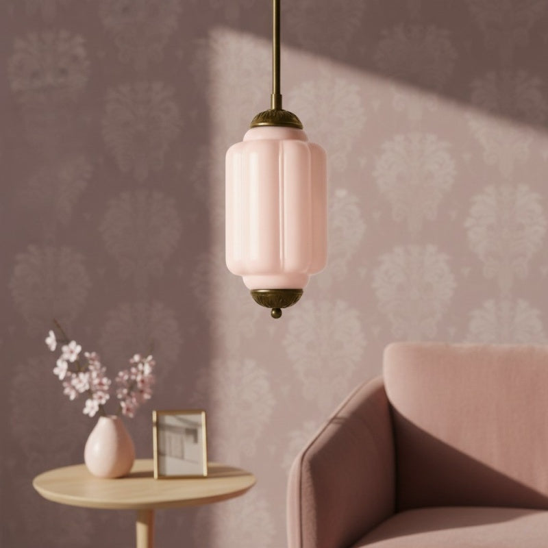Eloise Vintage Glas-Pendelleuchte – Schlanke Lampenschirmbeleuchtung für die Küche