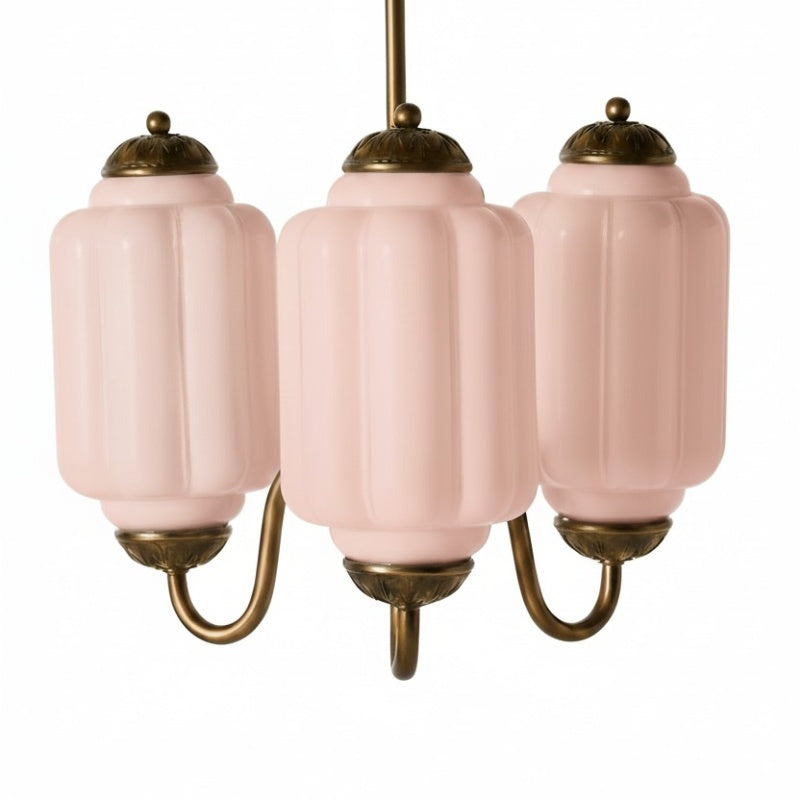 Eloise Vintage Chandelier - Milk Glass 3-Head Lamp for Bedroom