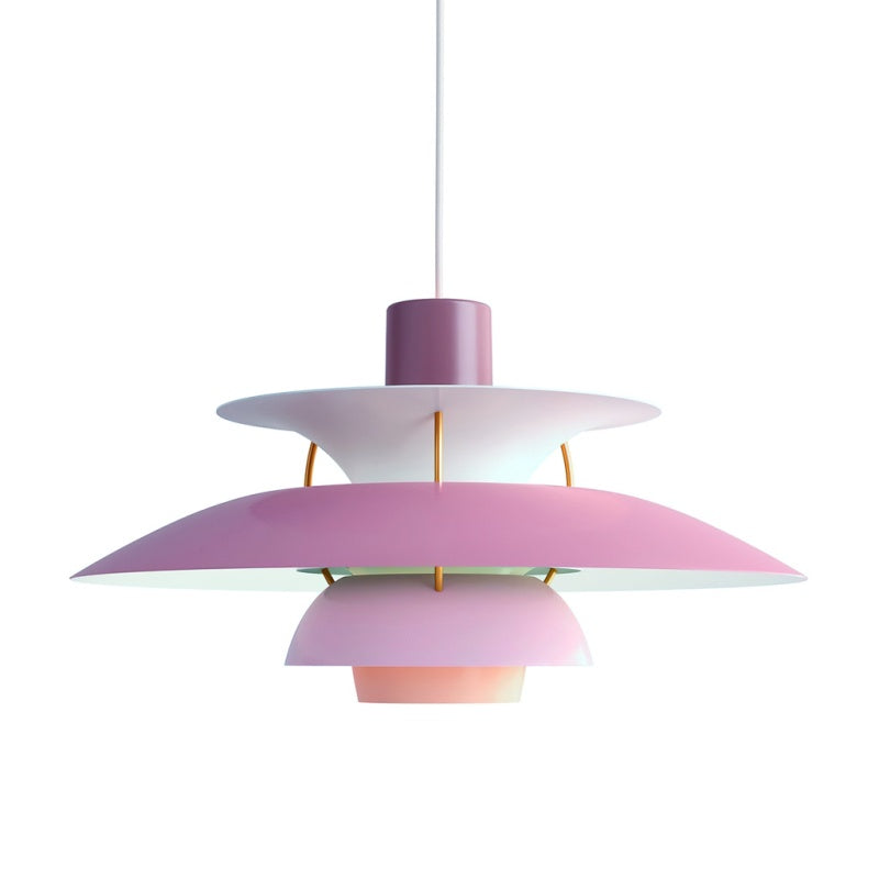 Dänische Pendelleuchte aus Metall – Klassische mehrschichtige Lampenschirmlampe fürs Schlafzimmer