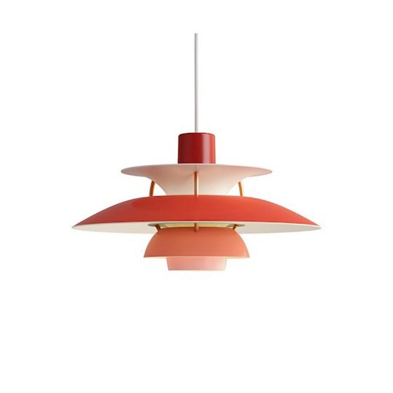 Dänische Pendelleuchte aus Metall – Klassische mehrschichtige Lampenschirmlampe fürs Schlafzimmer