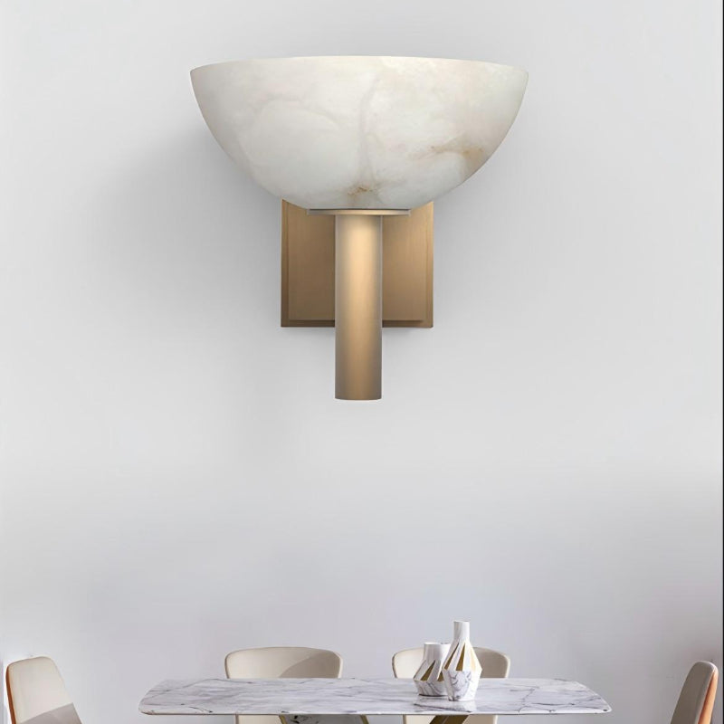 Natural Texture Copper Bowl Shade Wall Lamp