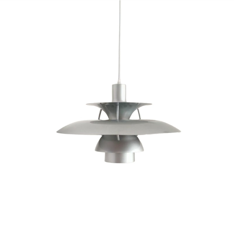 Dänische Pendelleuchte aus Metall – Klassische mehrschichtige Lampenschirmlampe fürs Schlafzimmer