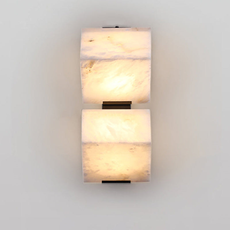 Modern Cube Alabaster Wall Lamp