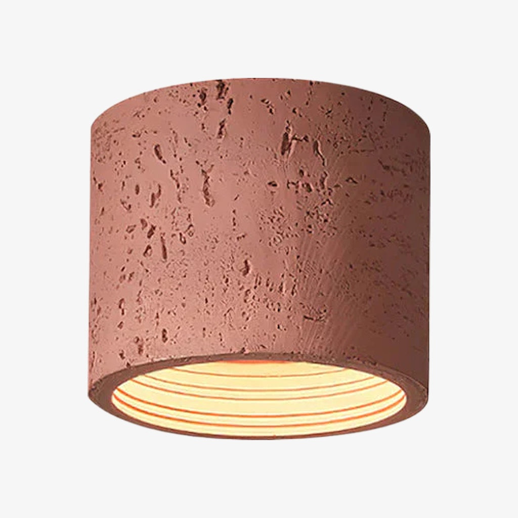Wabi-Sabi Deckenlampe in zylindrischer Form für stilvolle Interieurs