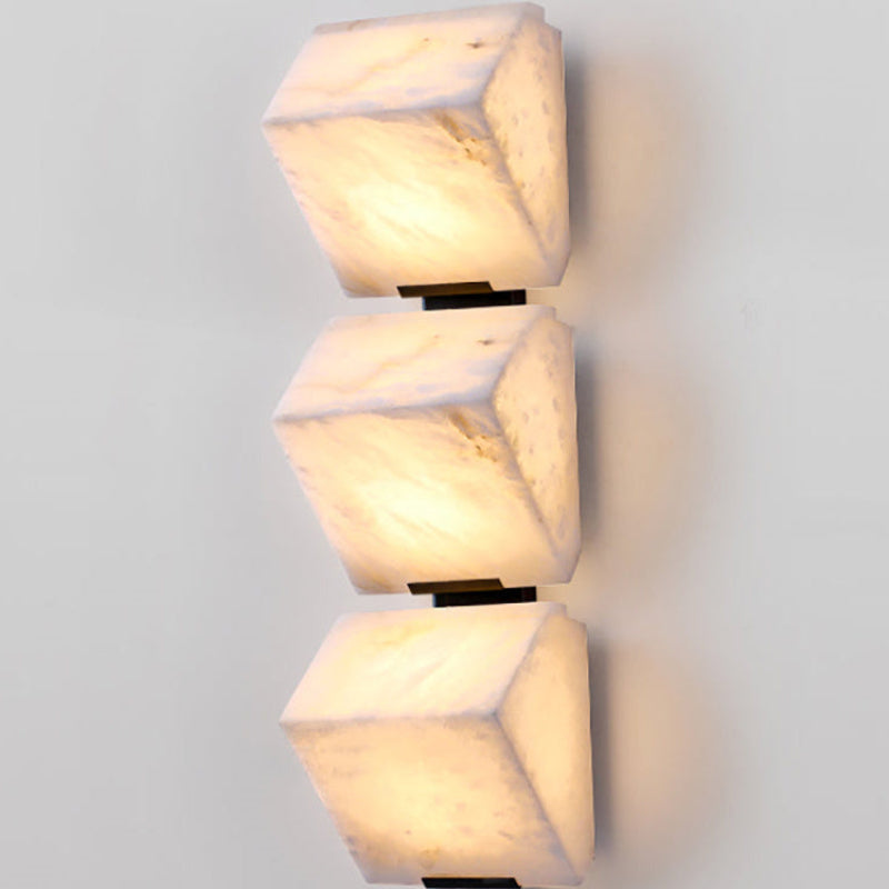 Modern Cube Alabaster Wall Lamp