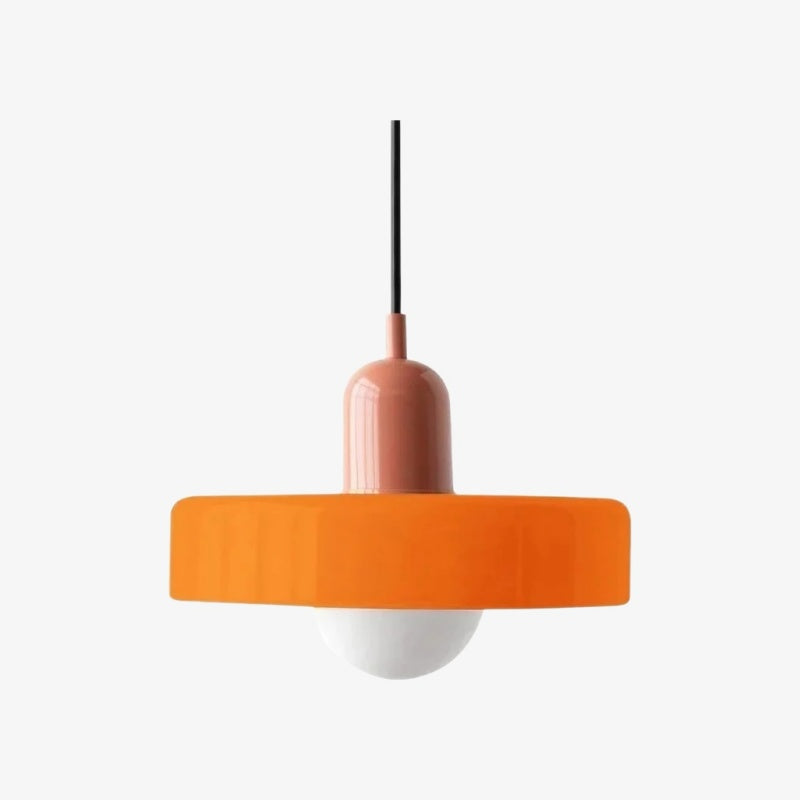 Morandi Disc Glass Modern Colorful Pendant Lamp for Kitchen and Living