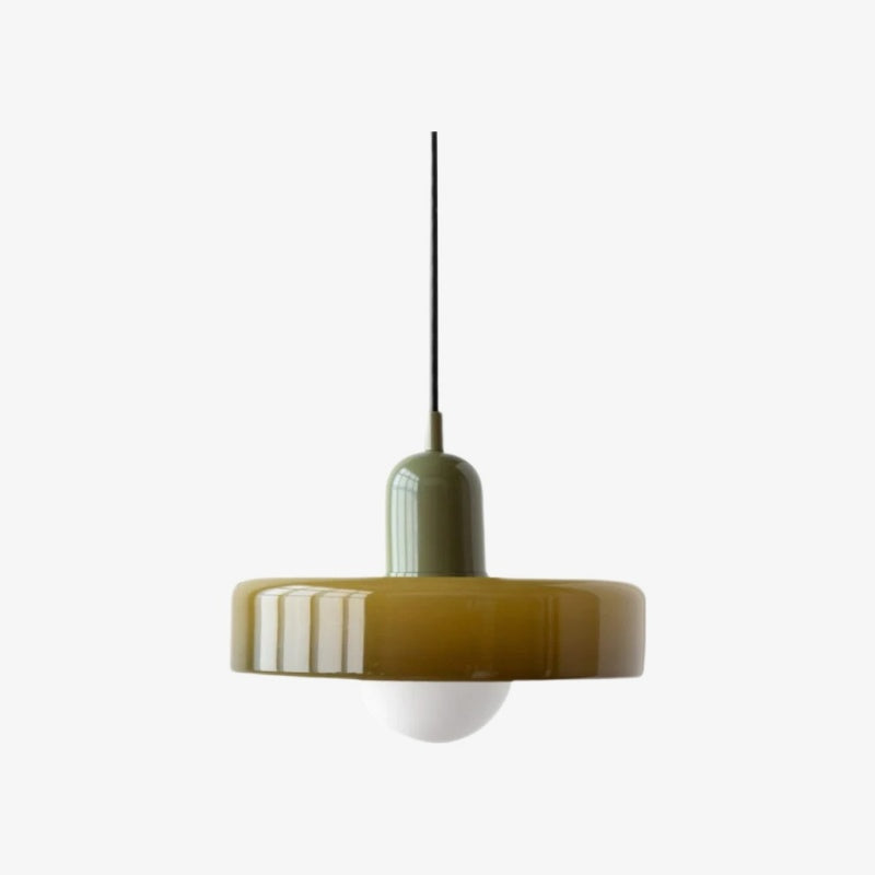 Morandi Disc Glass Modern Colorful Pendant Lamp for Kitchen and Living