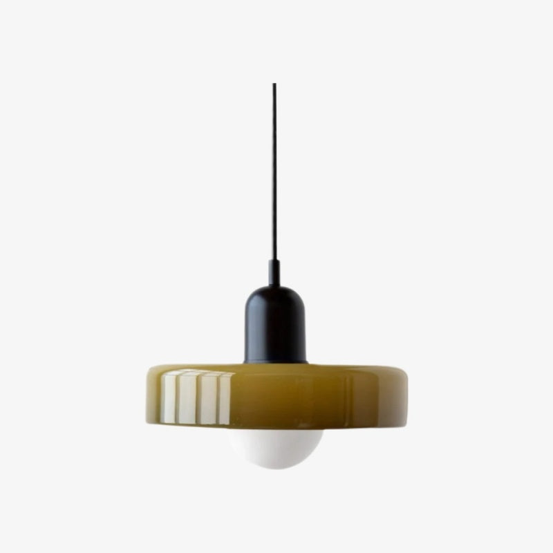 Morandi Disc Glass Modern Colorful Pendant Lamp for Kitchen and Living