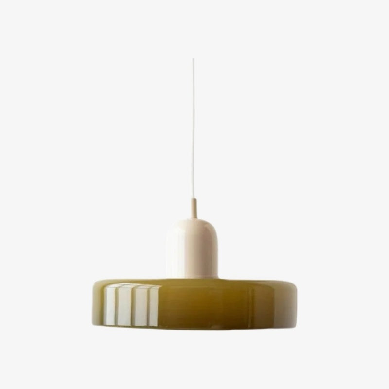 Morandi Disc Glass Modern Colorful Pendant Lamp for Kitchen and Living