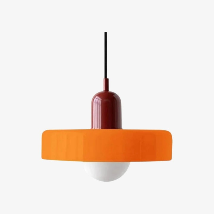 Morandi Disc Glass Modern Colorful Pendant Lamp for Kitchen and Living