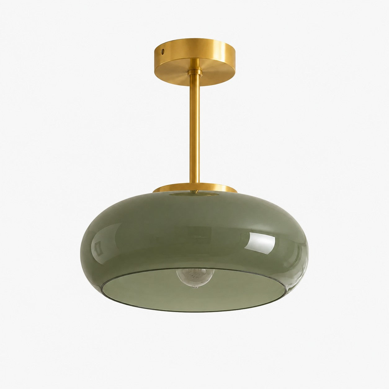 Elegante Bauhaus Scheiben-Deckenlampe für Wohnräume und Studios