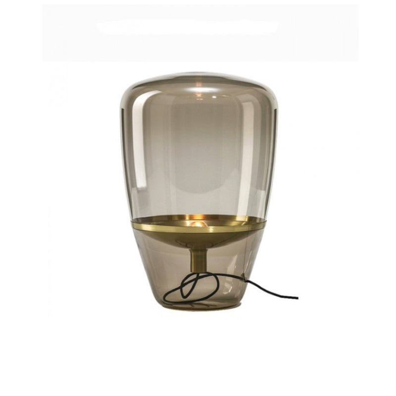 Minimalistische Tischlampe aus mundgeblasenem Ballonglas