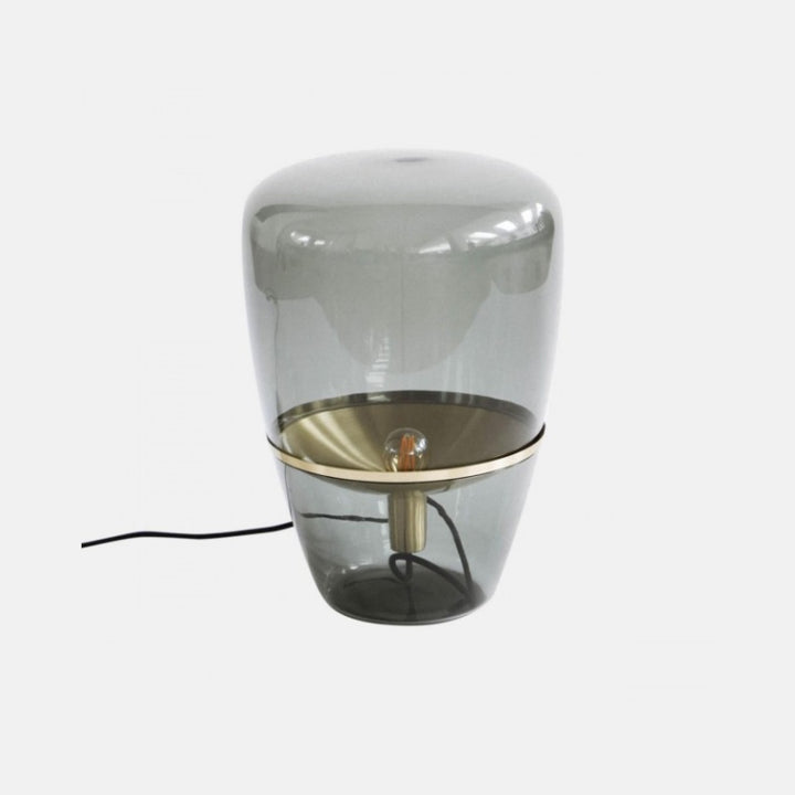 Minimalistische Tischlampe aus mundgeblasenem Ballonglas