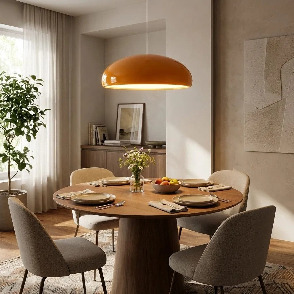Haelen Bunte nordische schalenförmige Pendelleuchte - Moderner Schalenschirm, geeignet für das Esszimmer