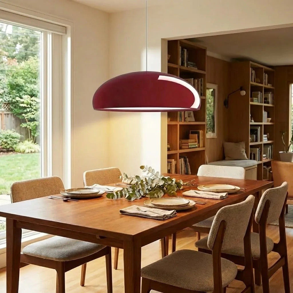 Haelen Bunte nordische schalenförmige Pendelleuchte - Moderner Schalenschirm, geeignet für das Esszimmer