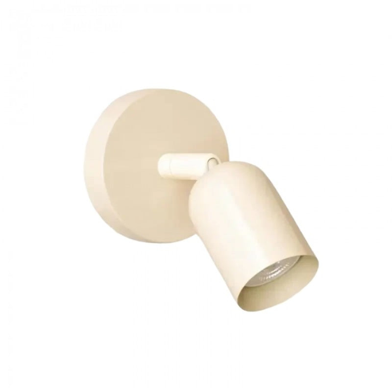 Minimalistische verstellbare cremefarbene Fass-Wandlampe