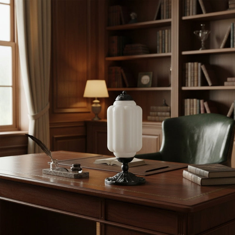 Vintage Milk Glass Eloise Table Lamp