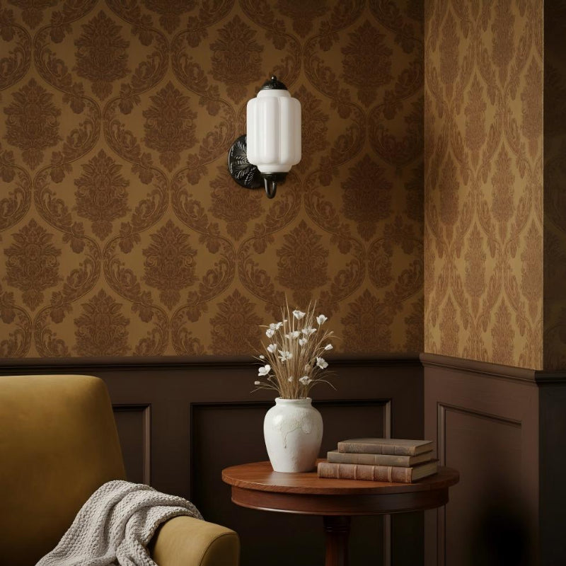 Milk Glass Vintage Eloise Bedside Wall Sconce