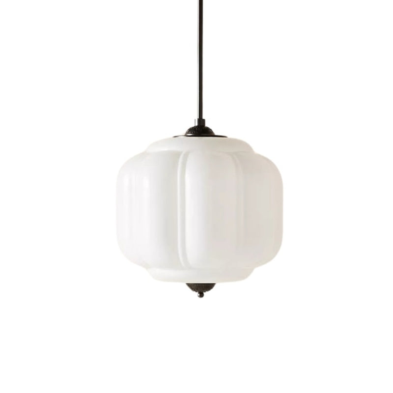 Eloise Vintage Pendant Light - Milk Glass Shade Light for Dining Room