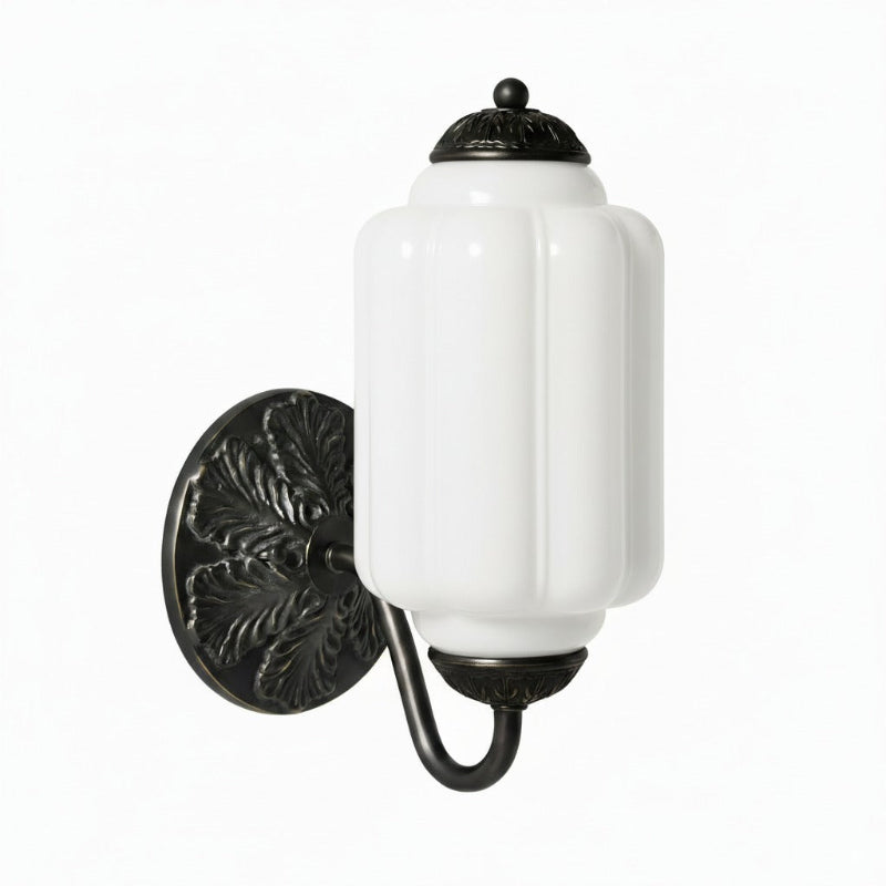 Milk Glass Vintage Eloise Bedside Wall Sconce