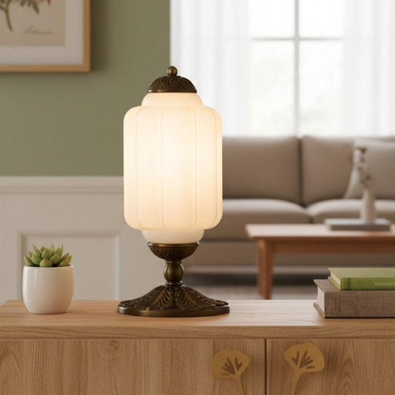 Vintage Milk Glass Eloise Table Lamp