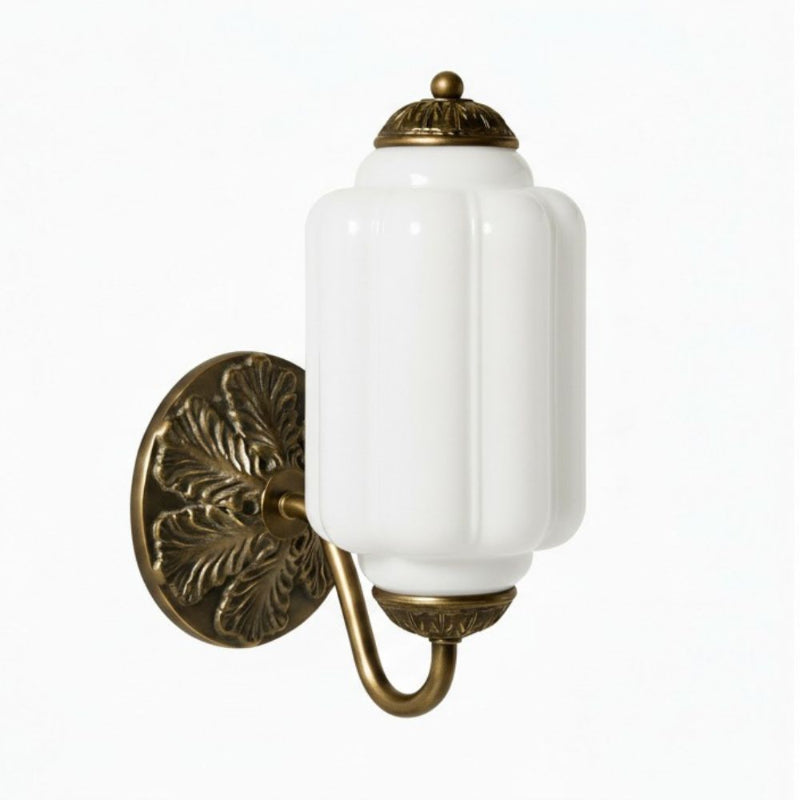 Milk Glass Vintage Eloise Bedside Wall Sconce