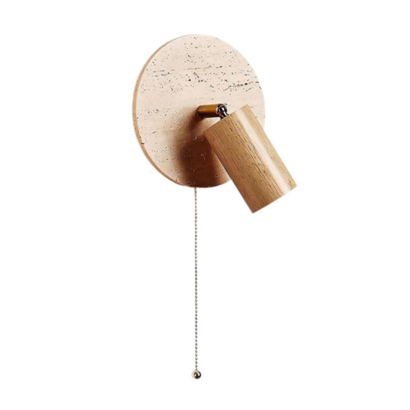 Wandlampe aus Travertin im Wabi-Sabi-Stil