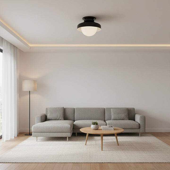 Hanton Metal Flush Mount Light - Modern Ceiling Lamp for Living Room
