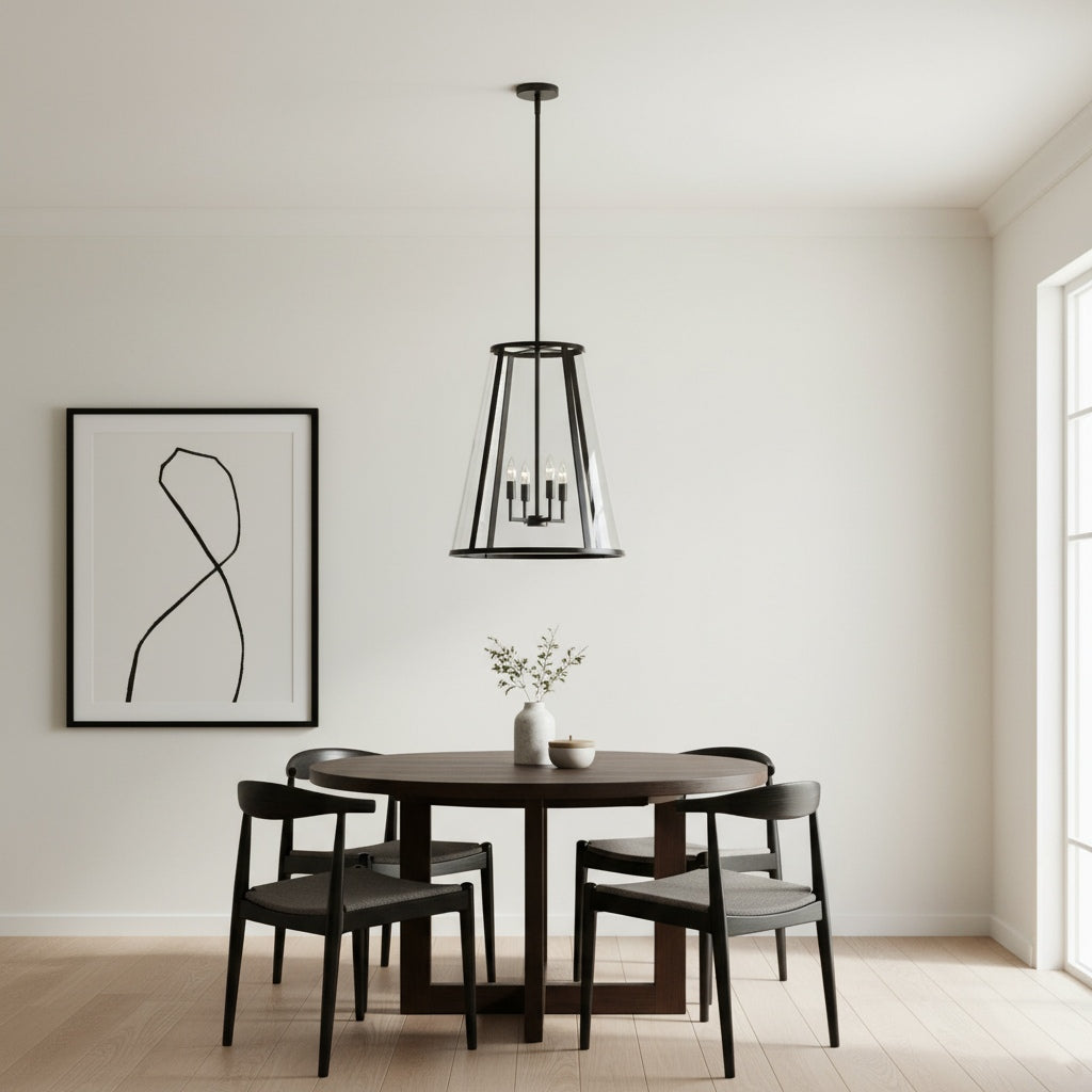 Ferrix Industial Iron Pendant Lamp - Glass Outdoor Lantern Lighting