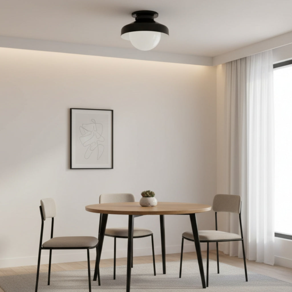 Hanton Metal Flush Mount Light - Modern Ceiling Lamp for Living Room