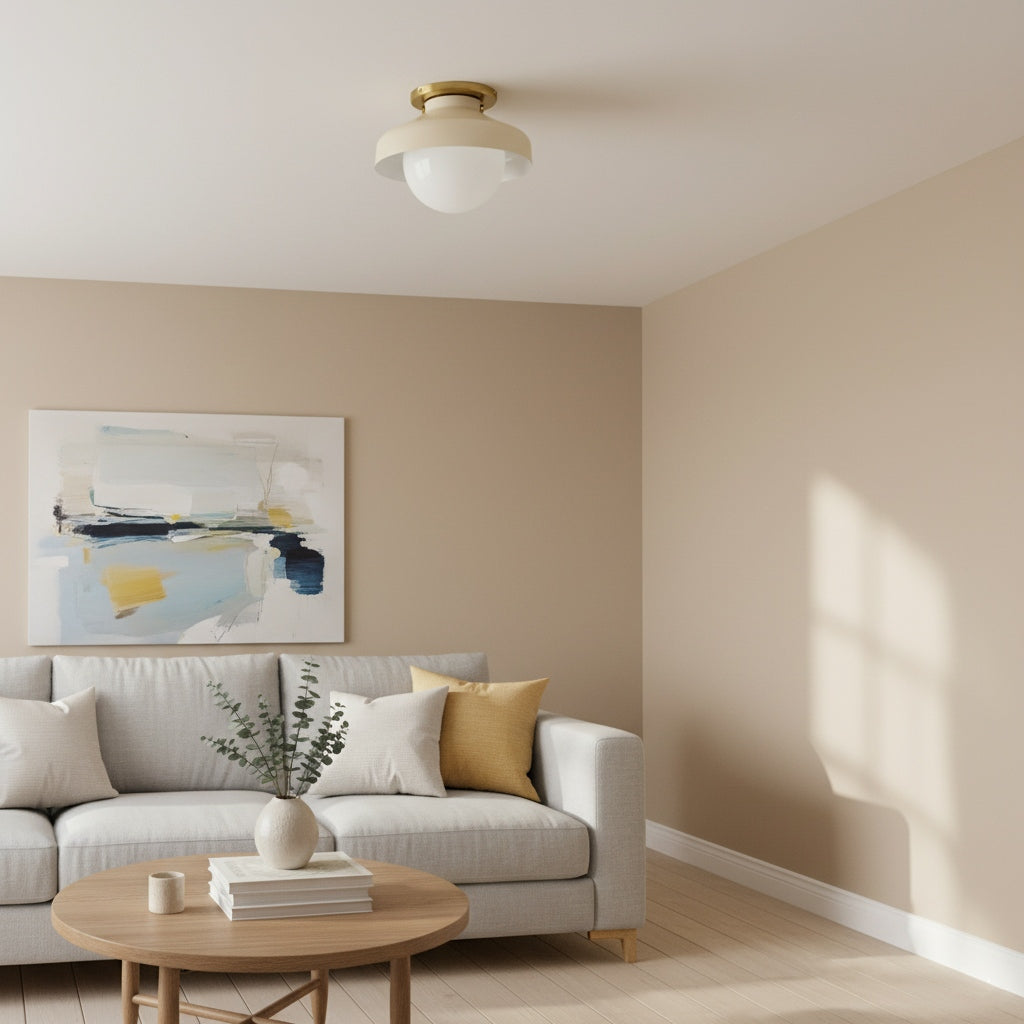 Hanton Metal Flush Mount Light - Modern Ceiling Lamp for Living Room