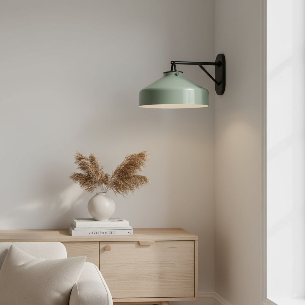 Hanton Metal Outdoor Wall Sconce - Matte Black Industrial Light Fixture