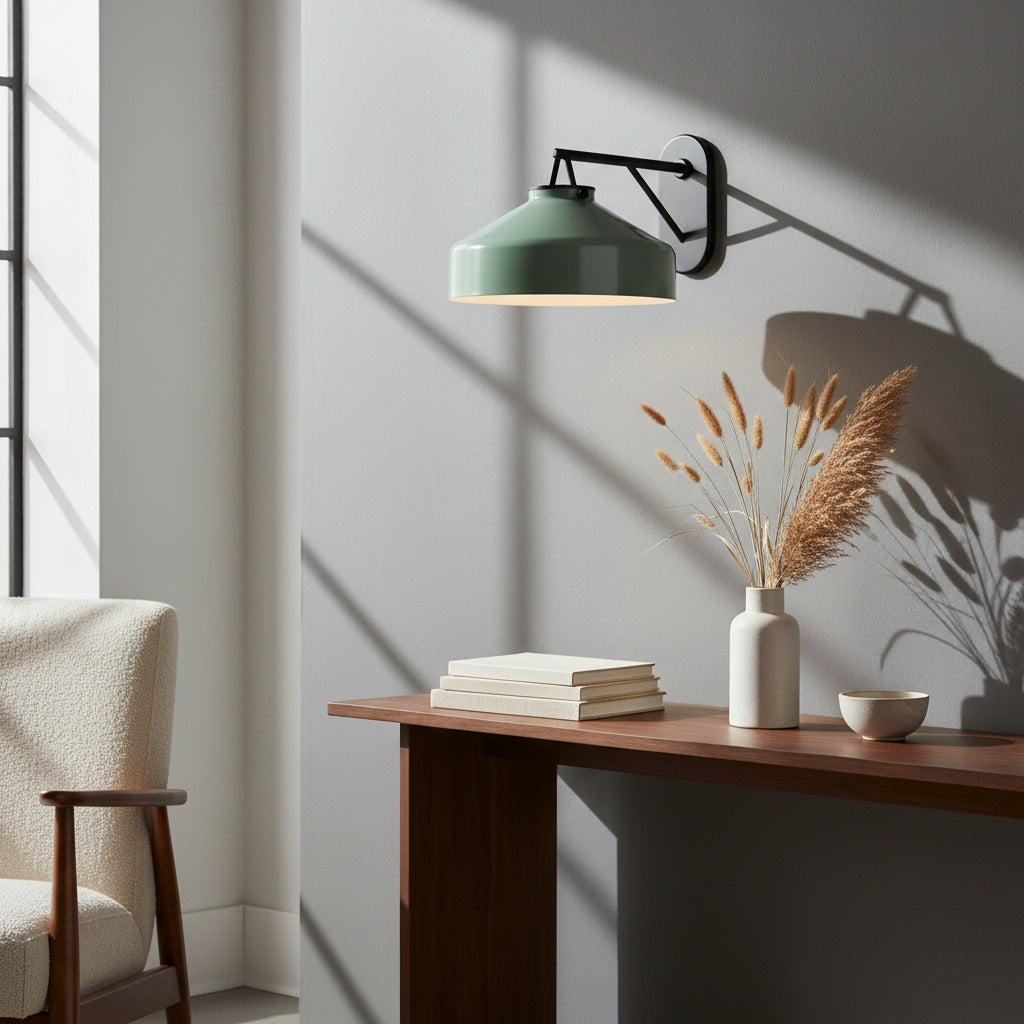Hanton Metal Outdoor Wall Sconce - Matte Black Industrial Light Fixture