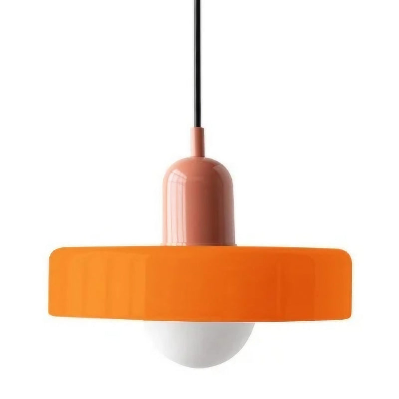Modern Disc Morandi Colorful Glass Pendant Light