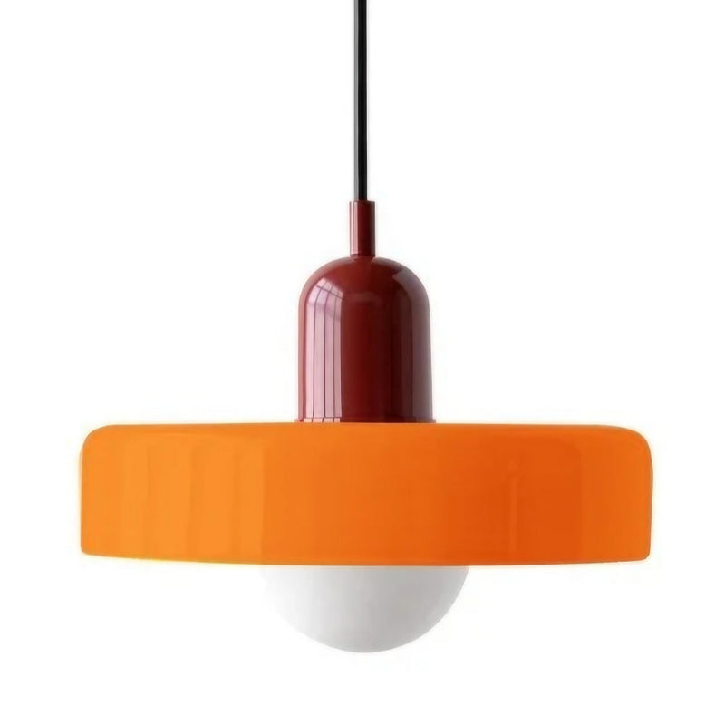 Modern Disc Morandi Colorful Glass Pendant Light