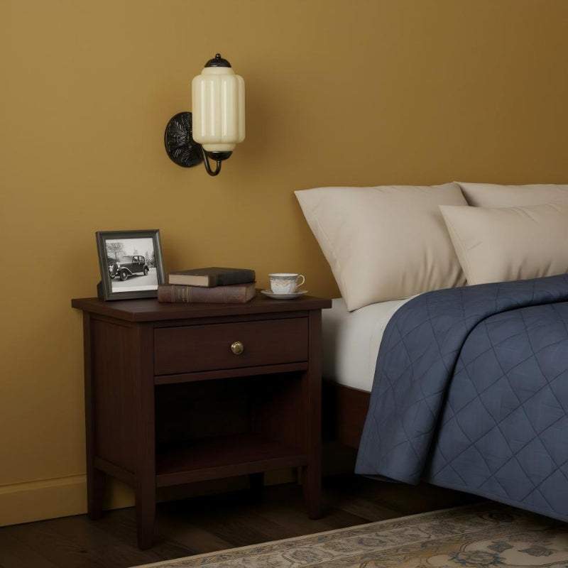 Milk Glass Vintage Eloise Bedside Wall Sconce
